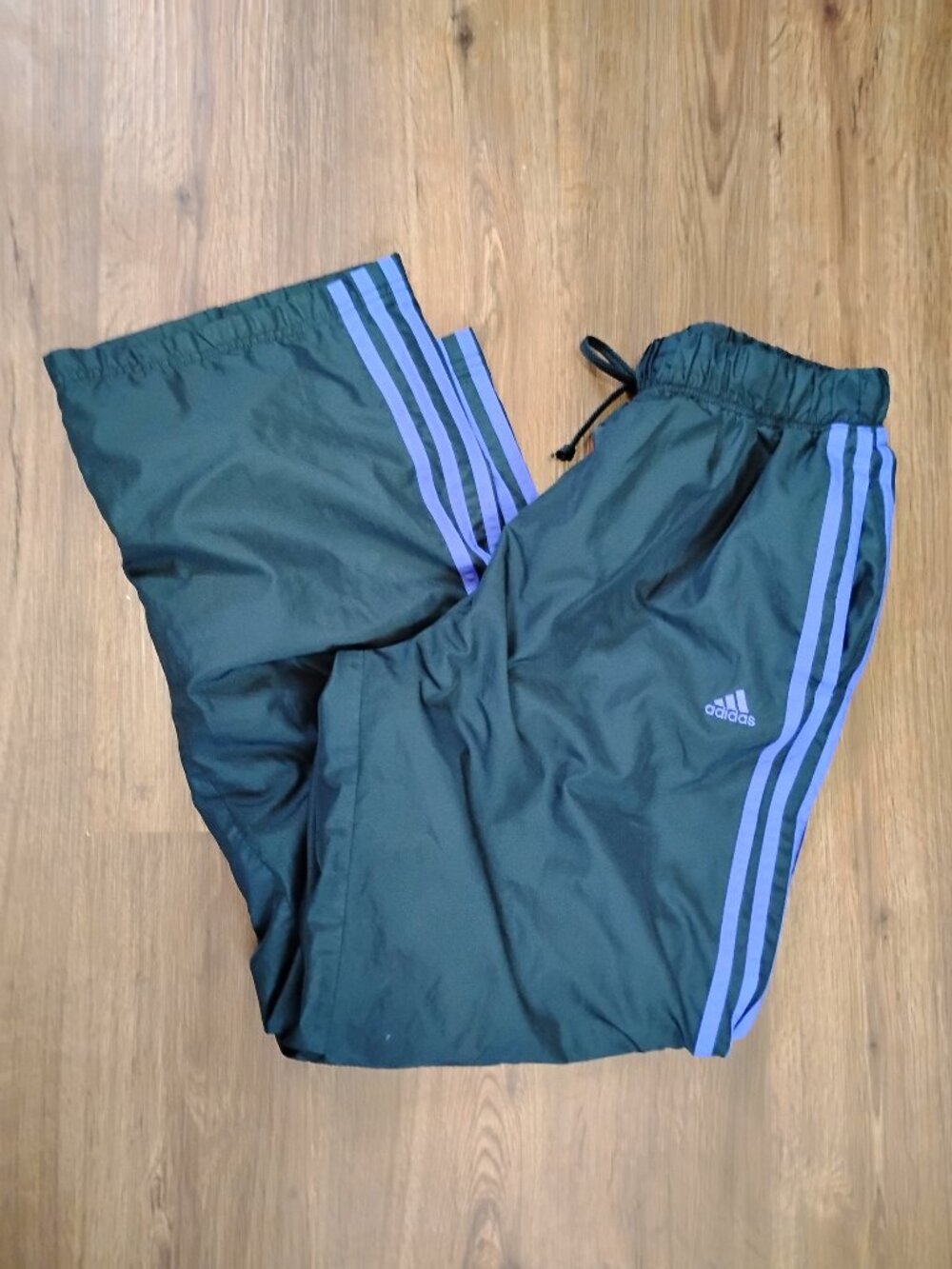 Vintage Adidas 3 Stripe Lined Wind Pants Joggers Trainers